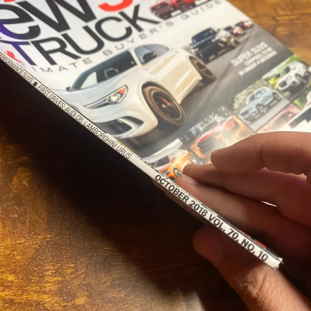 Motor Trend Magazine October 2018 - Cut off part of Cover Page